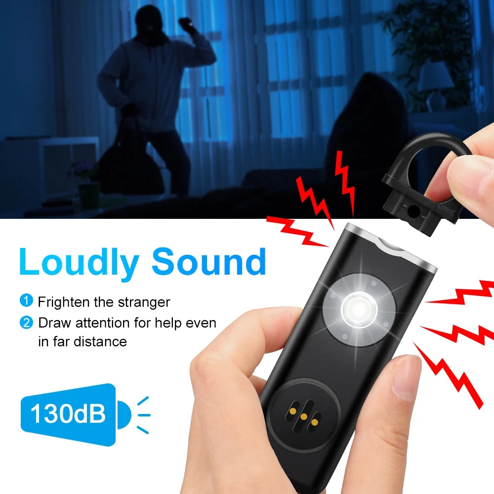 Schutzengel Taschenalarm – 130 dB Notfallalarm mit LED-Licht